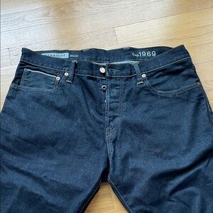 GAP Men's Dark Blue Straight Jeans